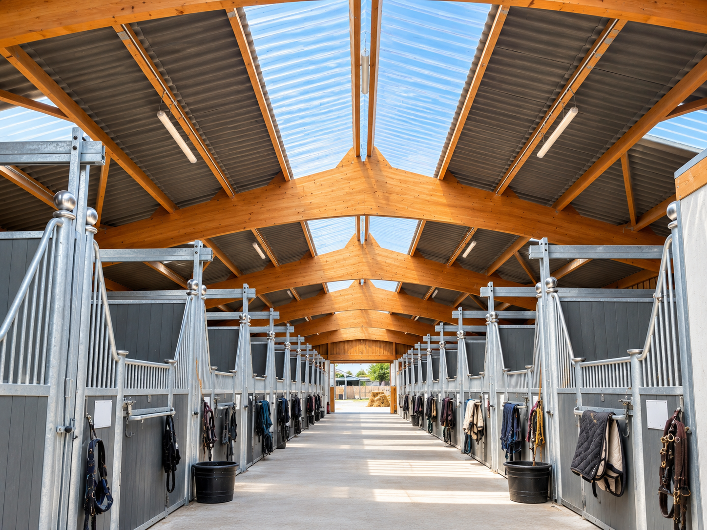 Barn&rsquo;s équestre avec terrasses individuelles
