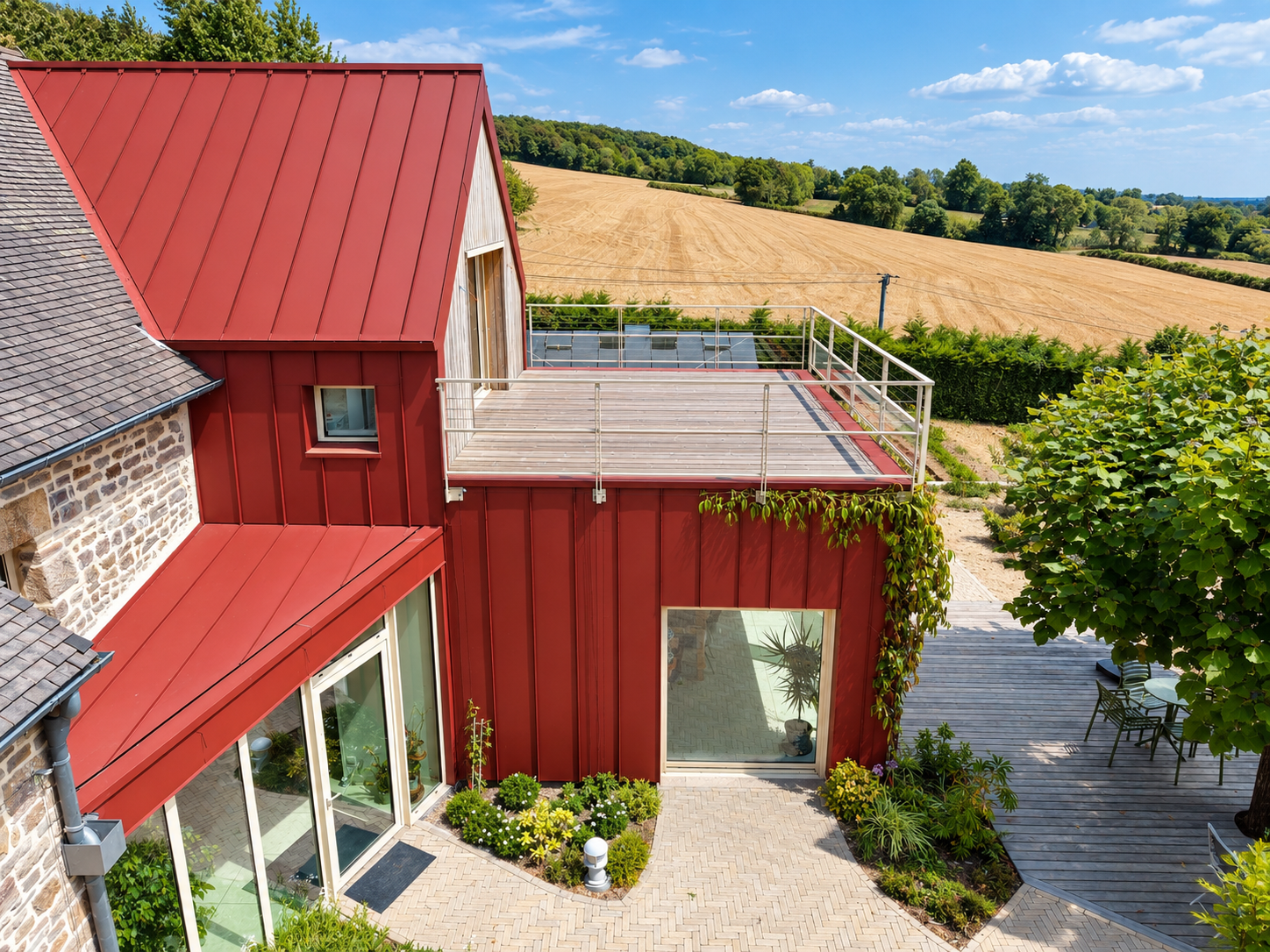 Leboucher Construction Extension en bois d'une maison Normandie